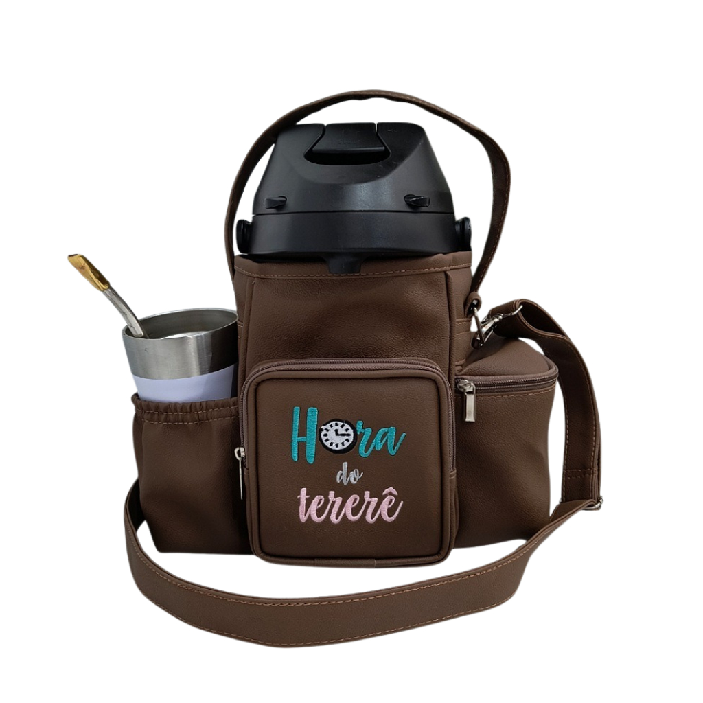 Mateira para Levar Tererê Personalizada Cor Marrom - Coutre Bolsas