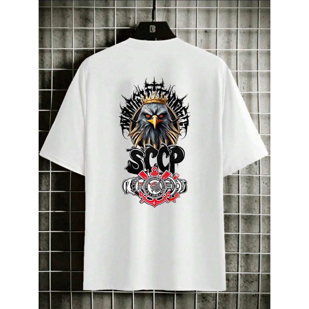 Camiseta camisa de algodão Estampa Águia Real – Estilo Urbano e Imponente
