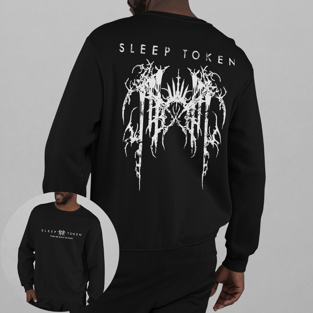 Blusa de Frio Moletom Gola Careca Sleep Token Take Me Back to Eden Banda de Rock N Roll Álbum Moon