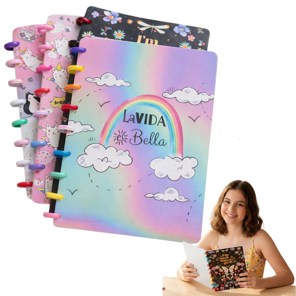 Caderno Inteligente Recarregavel A5/B5 Grande Capa Flexível 80 Folhas soltas Desenho e Estudos