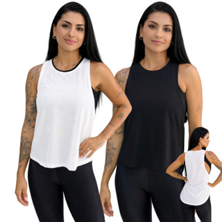 kit 2 Regata Academia Fitness Dry Fit Telinha Tampa Bumbum em Oferta na Shopee