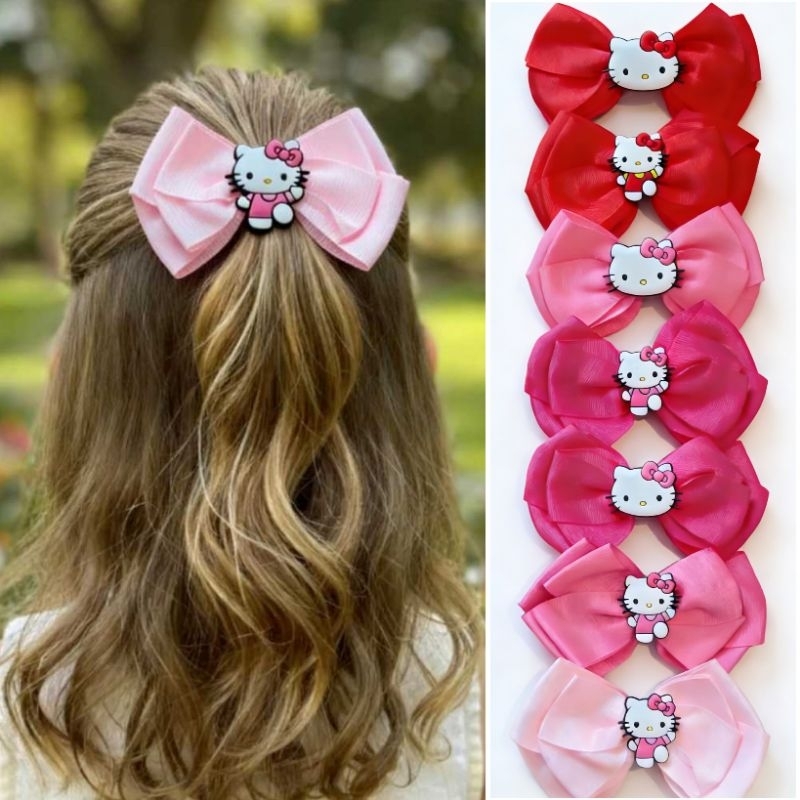 🎀 Laço Infantil Hello Kitty – Lindo e Delicado! 🎀 em Oferta na Shopee