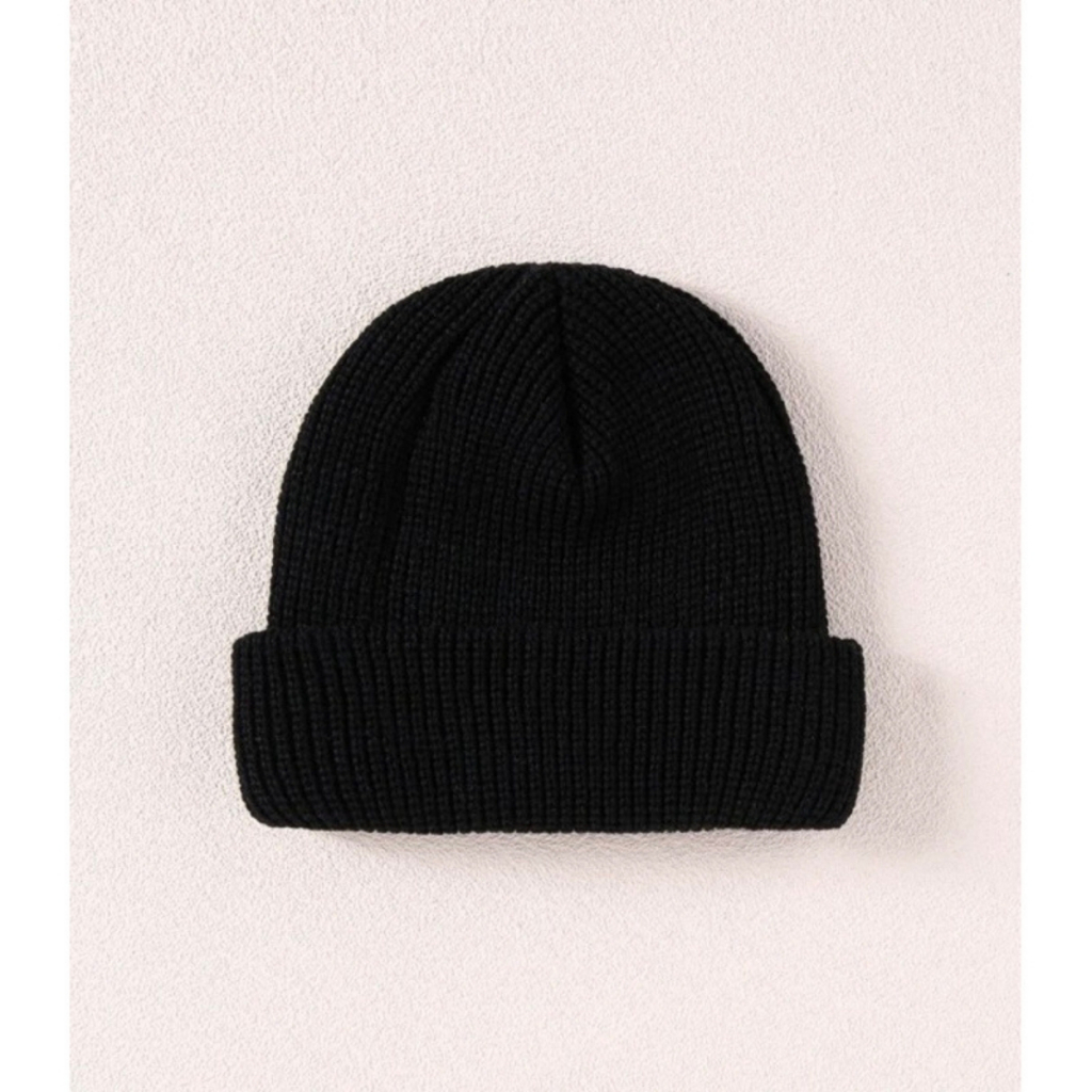 Touca Preta Lã Adulto Unissex Para Frio Básica Casual em Oferta na Shopee