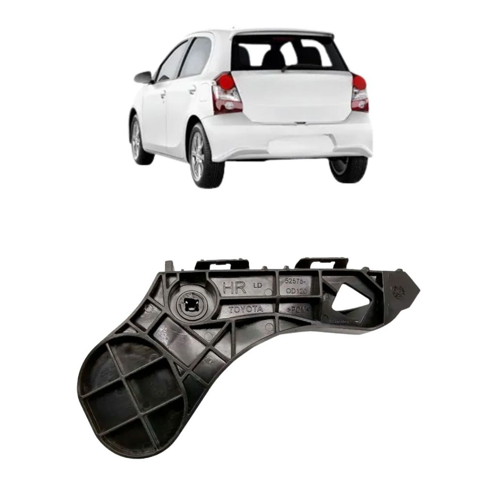 Guia Suporte Para-choque Traseiro Etios Hatch 2013 2014 até 2018