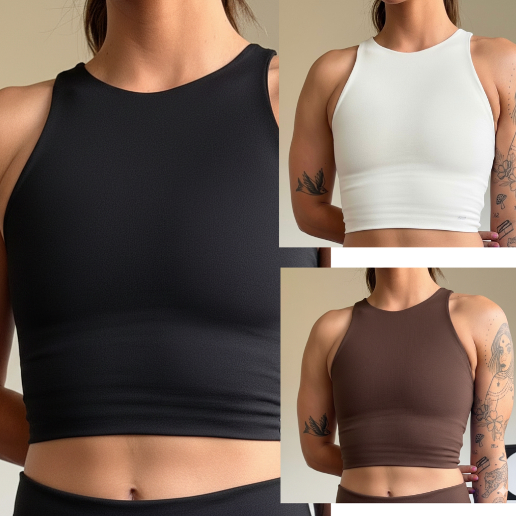 Kit 3 top fitness feminino top academia feminino  top suplex firme top esportivo com sustentação top treino feminino