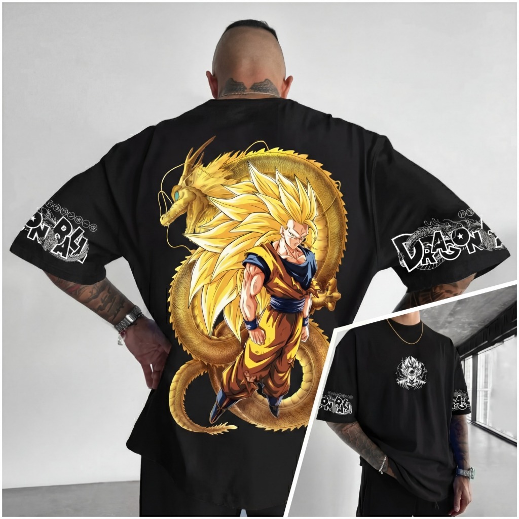 Camiseta Oversized Dragon GG Super Aftersoul Unissex Plus Size P ao G5 100% Algodão