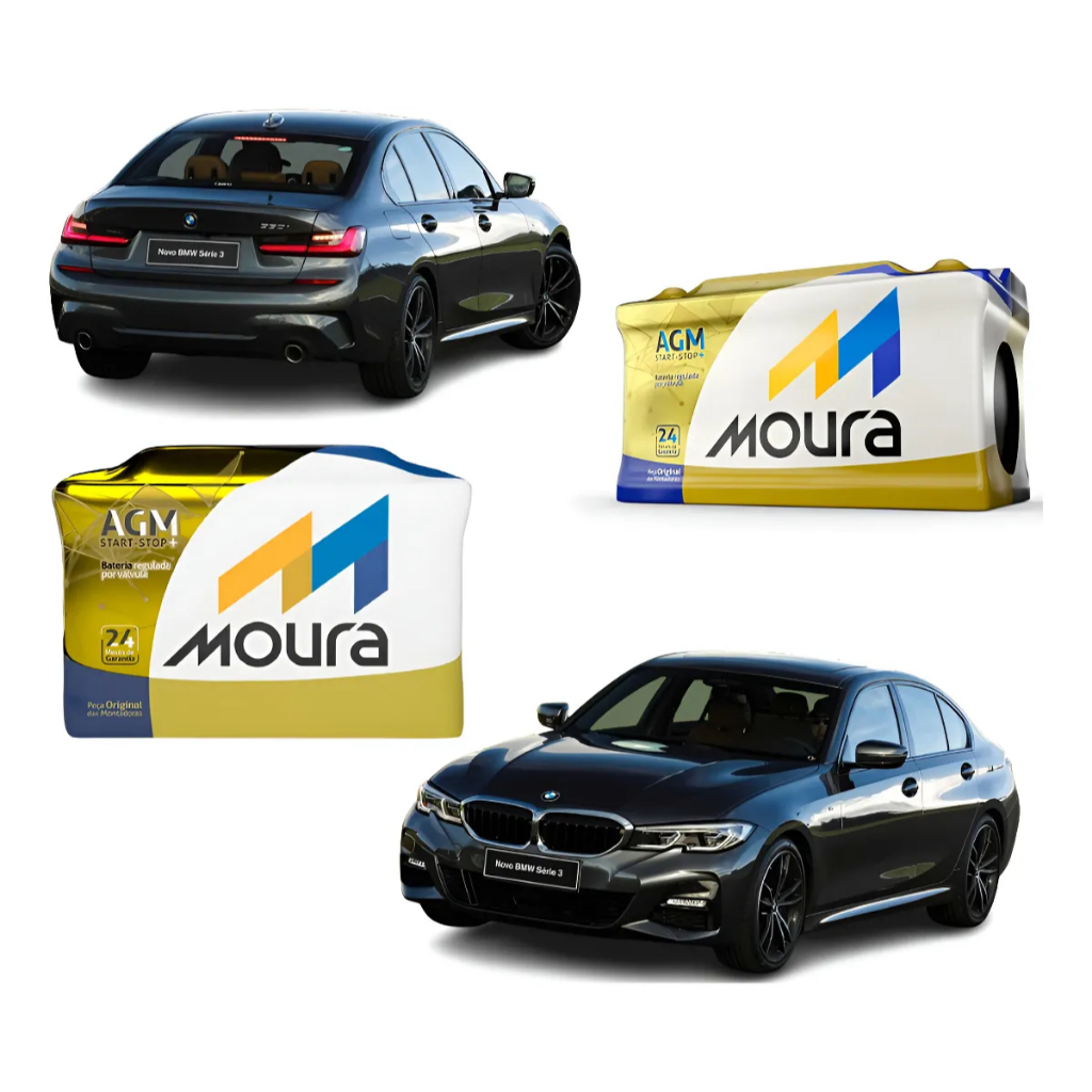 Bateria Moura AGM MA92QD 92Ah Start Stop BMW 320i Discovery