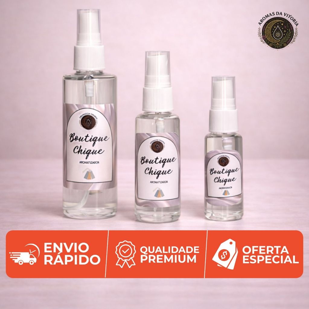Boutique Chique Cheirinho, Perfume para Loja, Roupa, Papel, Artesanato, Enxoval | Essência Exclusiva
