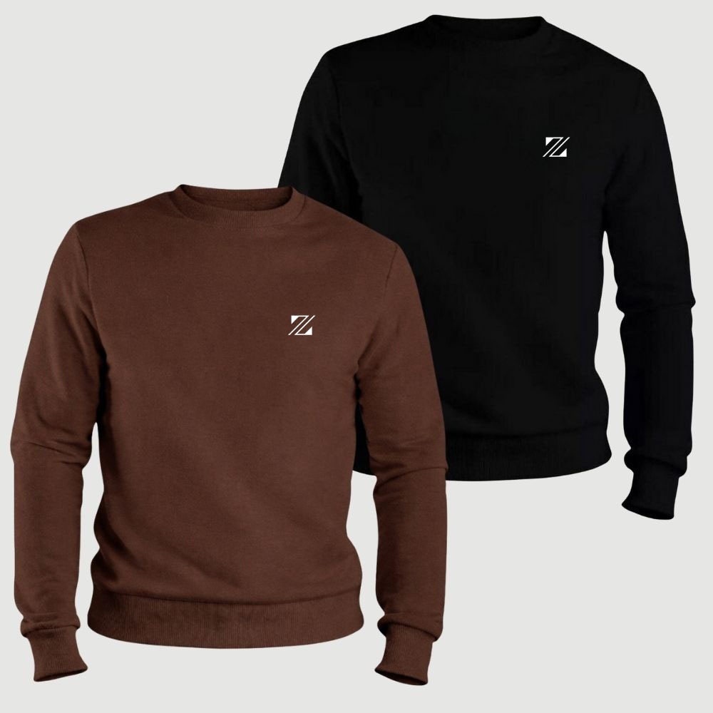 Kit 2 Moletom Masculino Gola Redonda Casaco Unissex Blusa De Frio Algodão Varias Cores Oferta