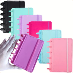 Agenda 15x10cm Mini Caderno Inteligente 6 Discos 80 Folhas