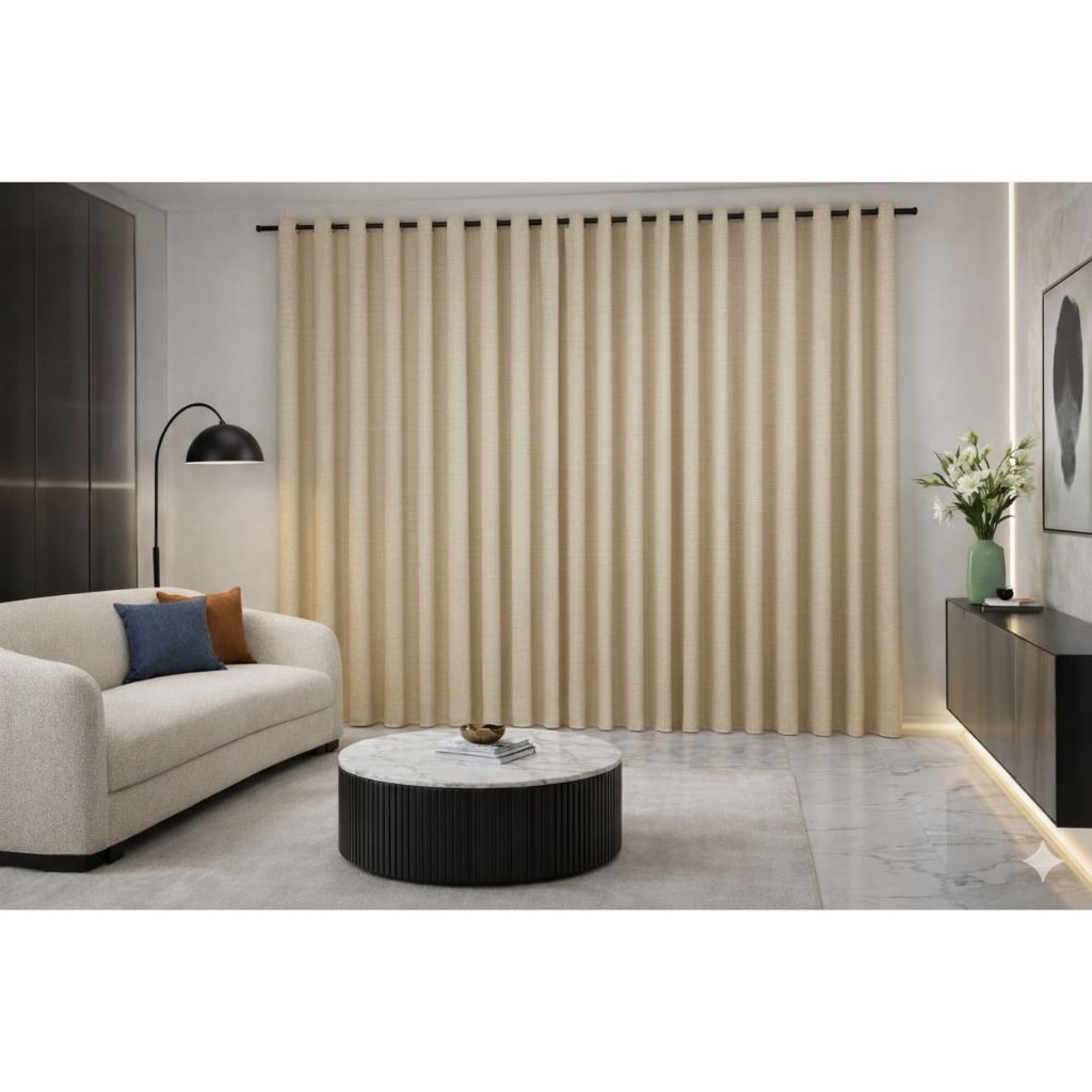 Cortina Roma 3,00m X 2,50 Oxford Com Ilhos Para Varão Material Durável