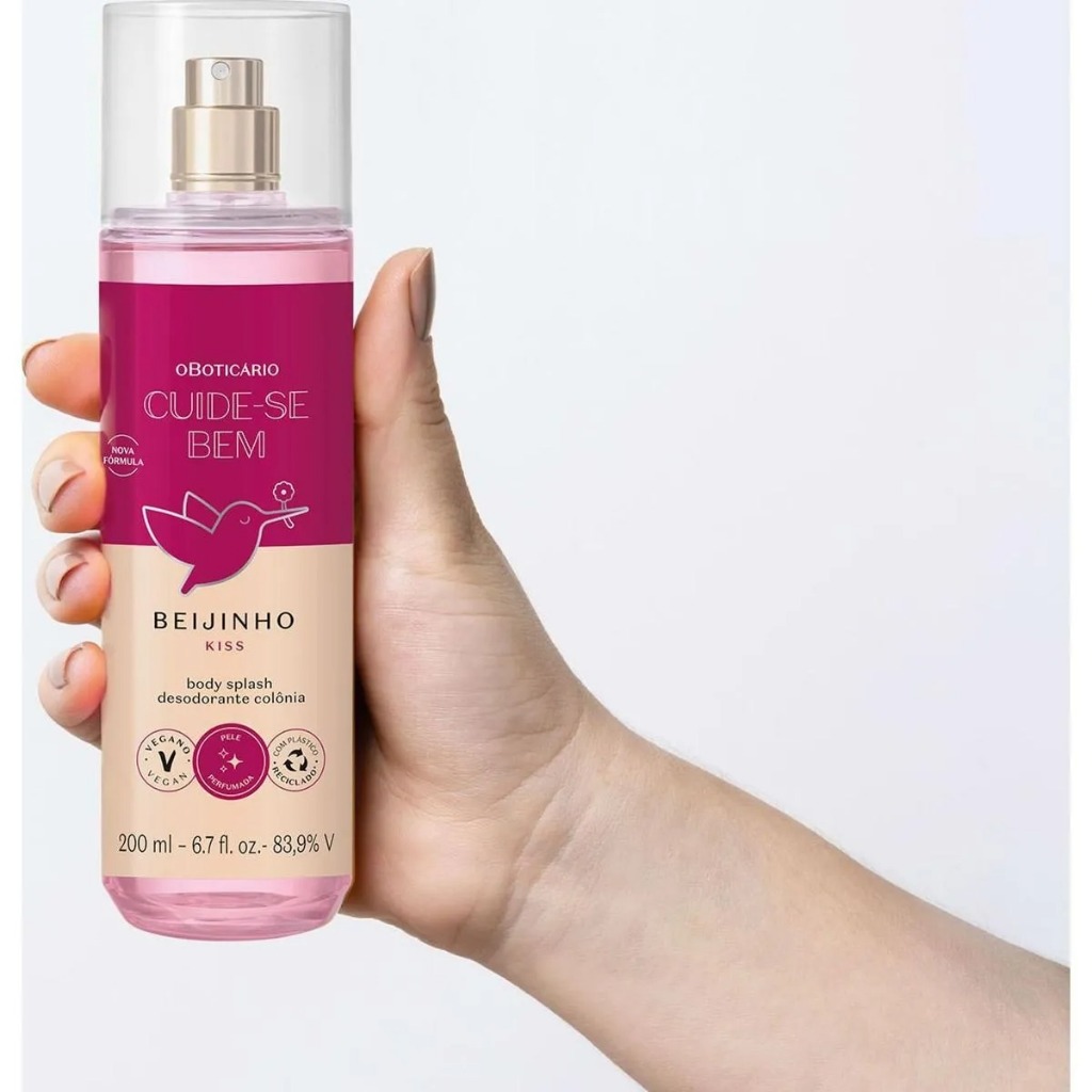 Body Splash BEIJINHO: Deixe sua rotina mais doce com o floral aconchegante mais amado do Boticário.