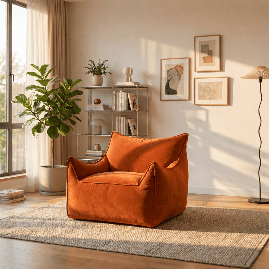 Puff Poltrona Arya Design Moderno Em Tecido Premium Sofá Na Caixa em Oferta na Shopee