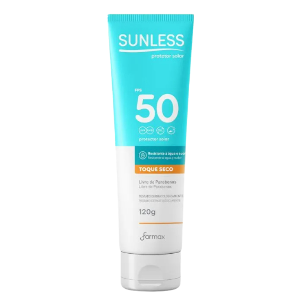 PROTETOR SOLAR SUNLESS FPS 50 FARMAX 120G