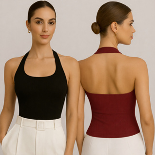 Kit 2 Blusa Regata Feminina Frente Unica Costas Nua em Oferta na Shopee