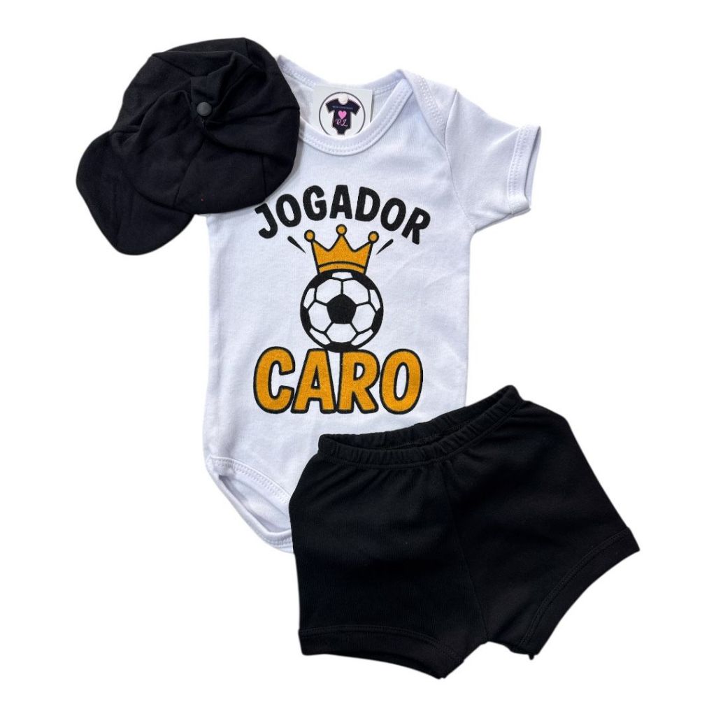 Body Bebê Menino - Jogador Caro + Acessórios - Escolher - Temático em Oferta na Shopee