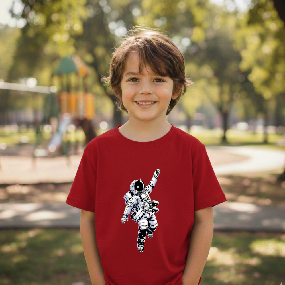 camisa infantil astronauta espaço criança algodao macia resistente do 2 ao 16