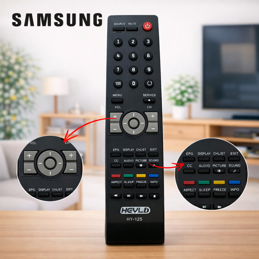 Controle remoto SAMSUNG para SMART TV LCD / HY-125