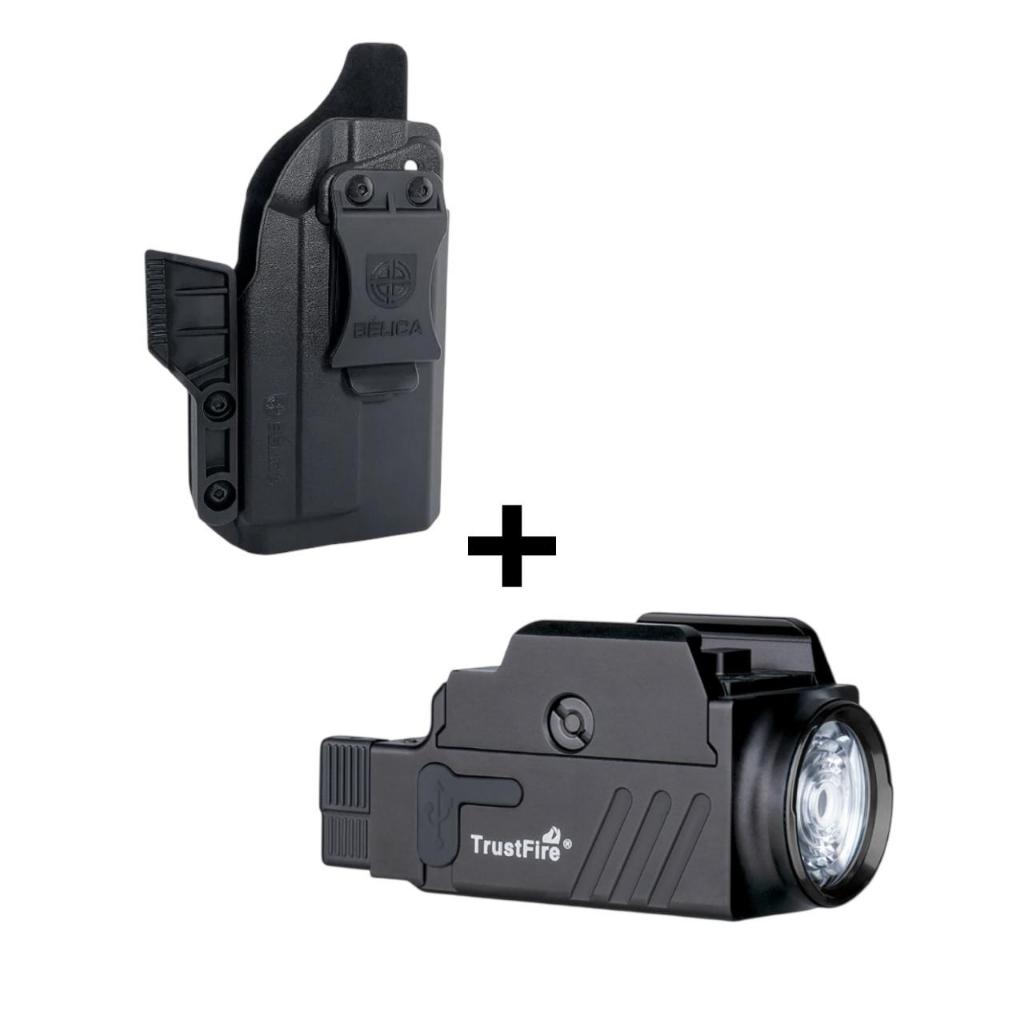 Kit Coldre Velado G-flash Bélica + Lanterna Dedicada Trustfire GM23 (Glock G22)
