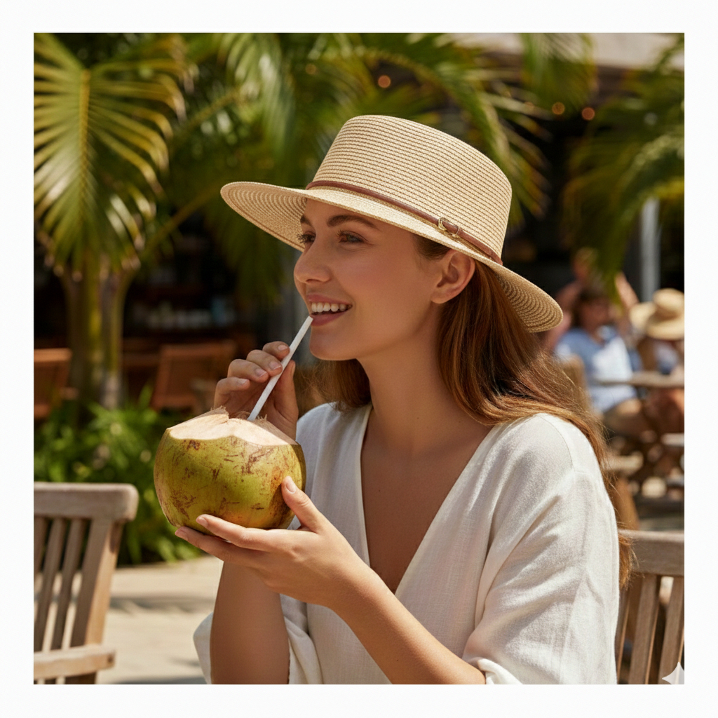 Chapéu Feminino Praia Paris Luxo Palha Sintética Faixa Couro Passeio Verão Proteção Chique em Oferta na Shopee