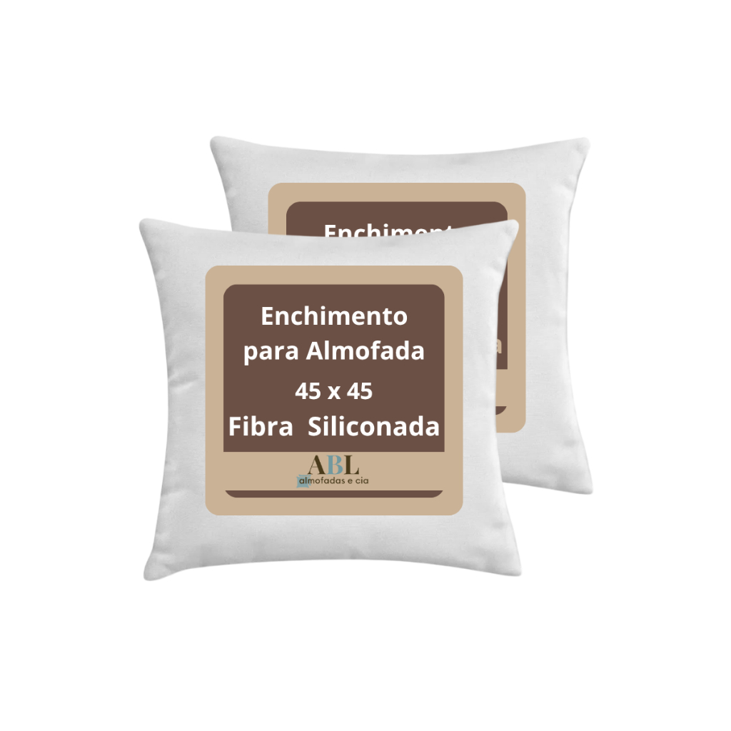 Kit 2 Refil Enchimento Almofada Fibra Siliconada Diversos Tamanhos 30x50 42x42 45x45 50x50 60x60 em Oferta na Shopee