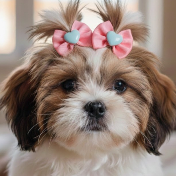 Kit 100 Laços Pet Lacinho Borboleta de Gorgorão e Cetim Cachorro Fêmea Acessórios Fofos PetShop Banho e Tosa em Oferta na Shopee