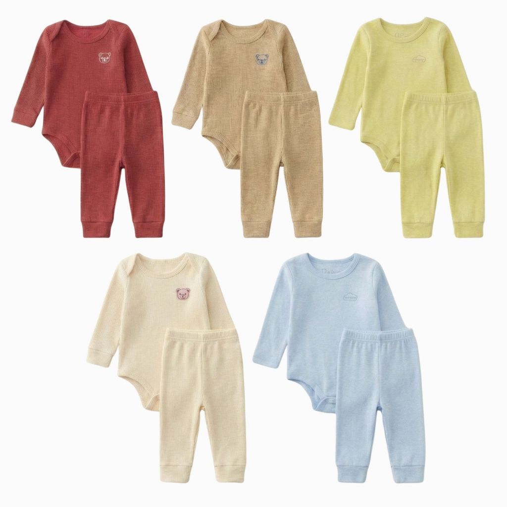 Kit 10 Peças Body e Calça Bebê Algodão Sortido 5 Bodies e 5 Calças Roupa de Bebê Menino e Menina