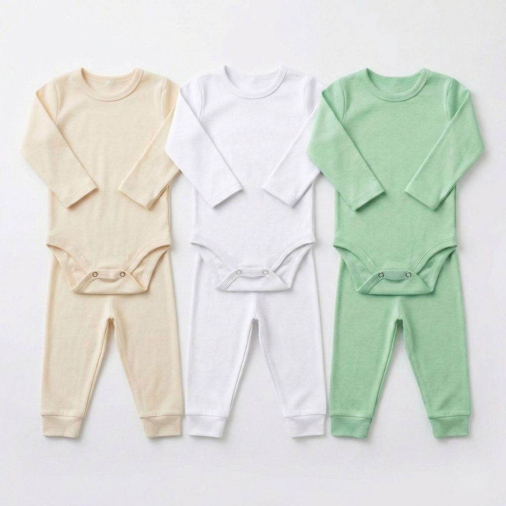 Kit 6 Peças Bebê Body Manga Longa e Calça Algodão Roupa de Bebê Menina ou Menino