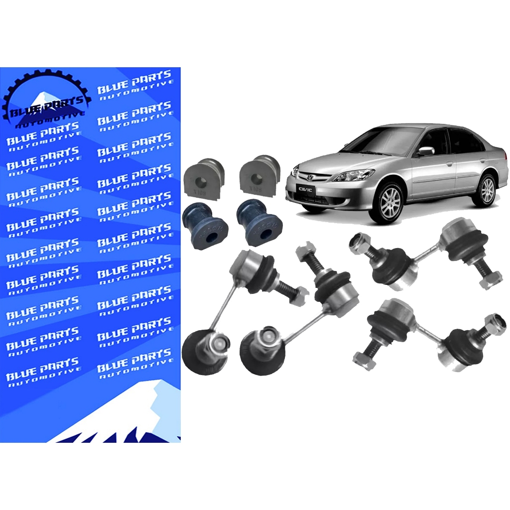 Bieletas Bucha Dianteira Traseira Honda Civic 2003 2004 2005 Kit