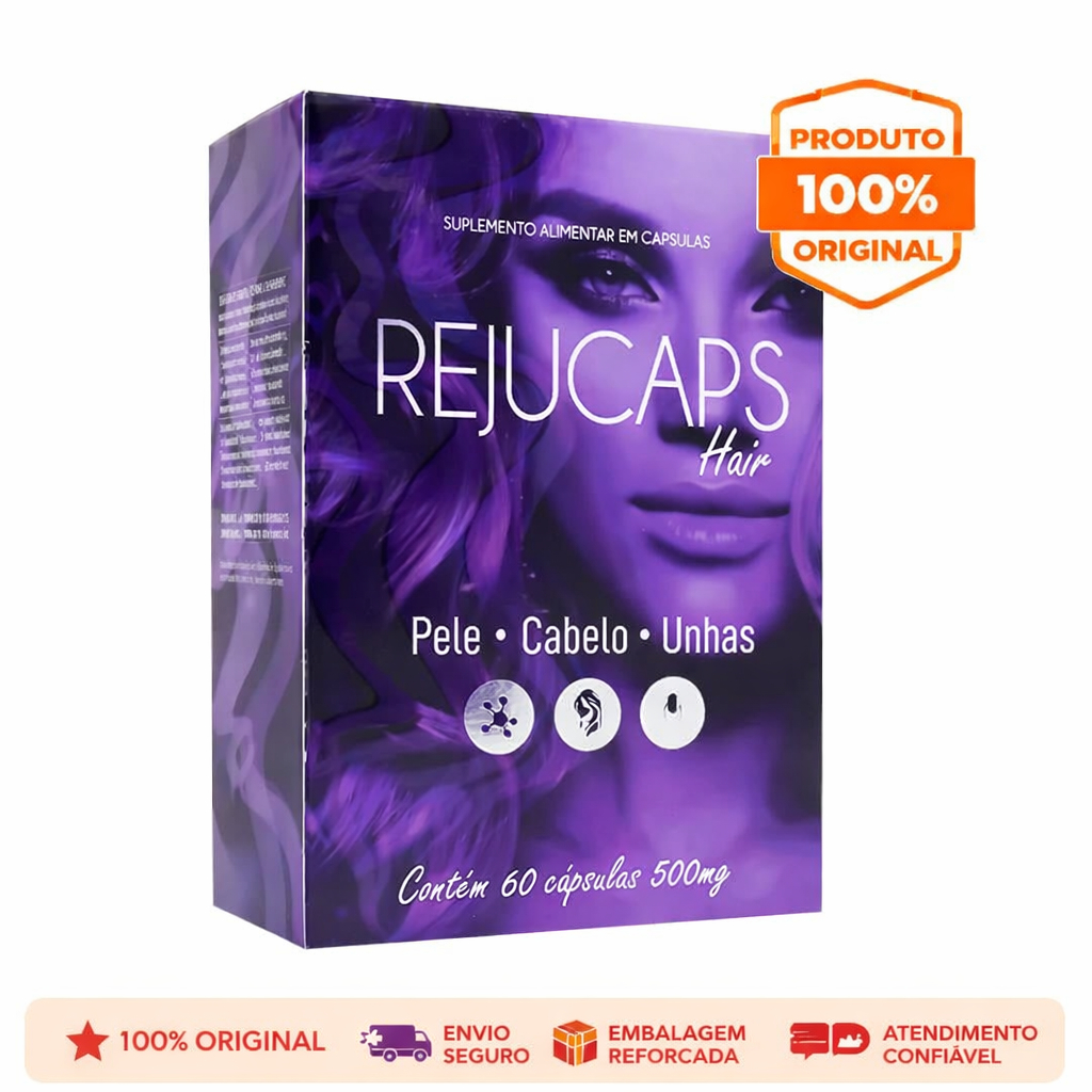 Rejucaps Hair 60 Cápsulas Suplemento Alimentar Pele Cabelo Unhas Vitamina em Oferta na Shopee