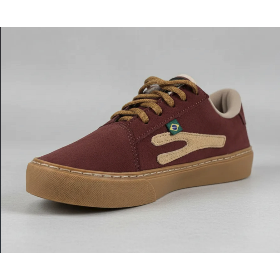 Taygra Tênis Urbano Bordô e bege para Dança de Salão + Palmilha anatômica