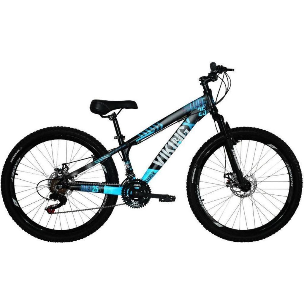 Bicicleta Vikingx TUFF25/30 Aro 26 21V Cambios Importados Preto Azul Viking