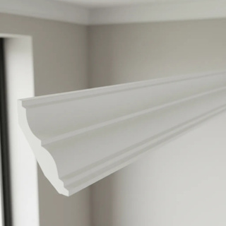 Moldura Roda Teto EPS/Isopor Acabamento Acetinado Premium ZD08 Shopee em Oferta na Shopee