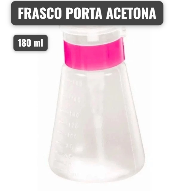 Porta Acetona 180 ml com Bico Dosador p/ Manicure
