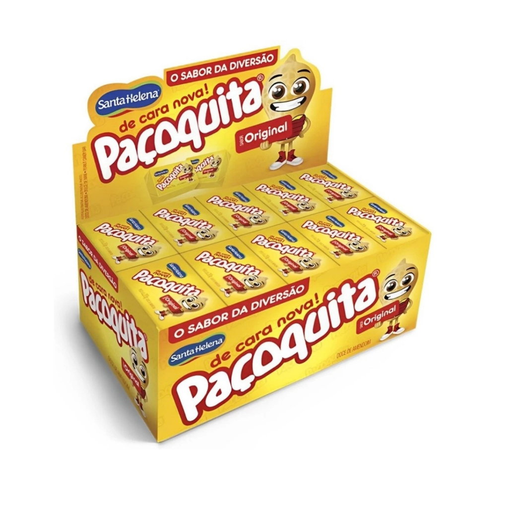Paçoca Quadrada Paçoquita C/50 Unidades 1kg Festa Junina Santa Helena em Oferta na Shopee