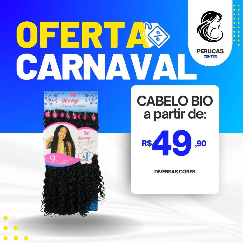 Cabelo Bio Orgânico 100% Cacheado - Weng Hair - 270g em Oferta na Shopee