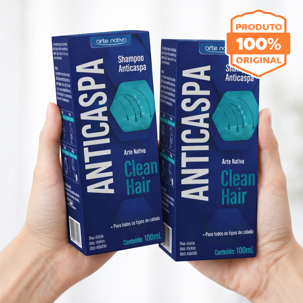 Kit 2x Shampoo Anticaspa Clean Hair Arte Nativa 100ml Original em Oferta na Shopee