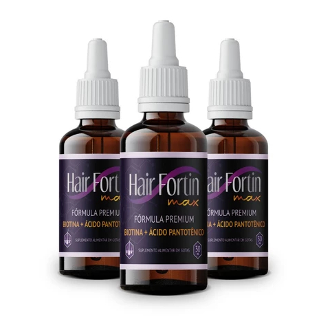 Kit Hair Fortin Max Oficial Envio Rápido Formula Potente Com Biotina