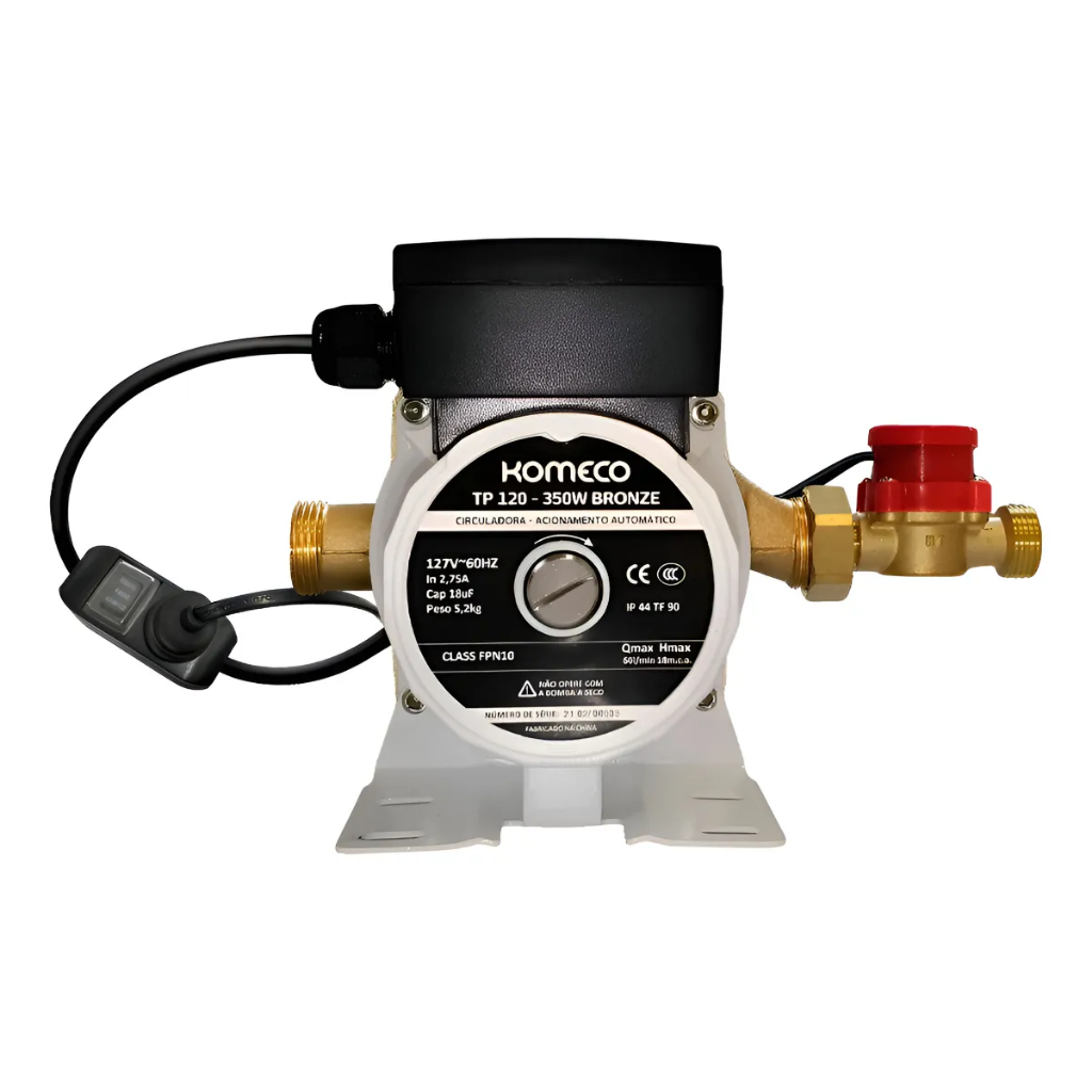 Bomba De Água Elétrica de Circulação Bronze Komeco 1,60A 350W (220V) TP120 - Komeco em Oferta na Shopee
