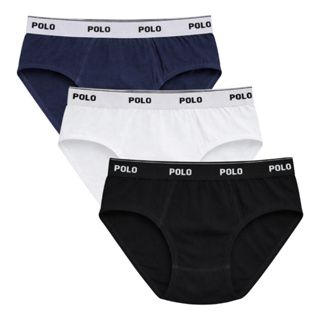 Kit 3 Cuecas Slip Polo Cotton Original 100% Algodão Adulto Masculina em Oferta na Shopee