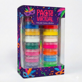 Kit Torre Tinta Cremosa + Glitter Maquiagem Facial Artística Carnaval Crianças em Oferta na Shopee