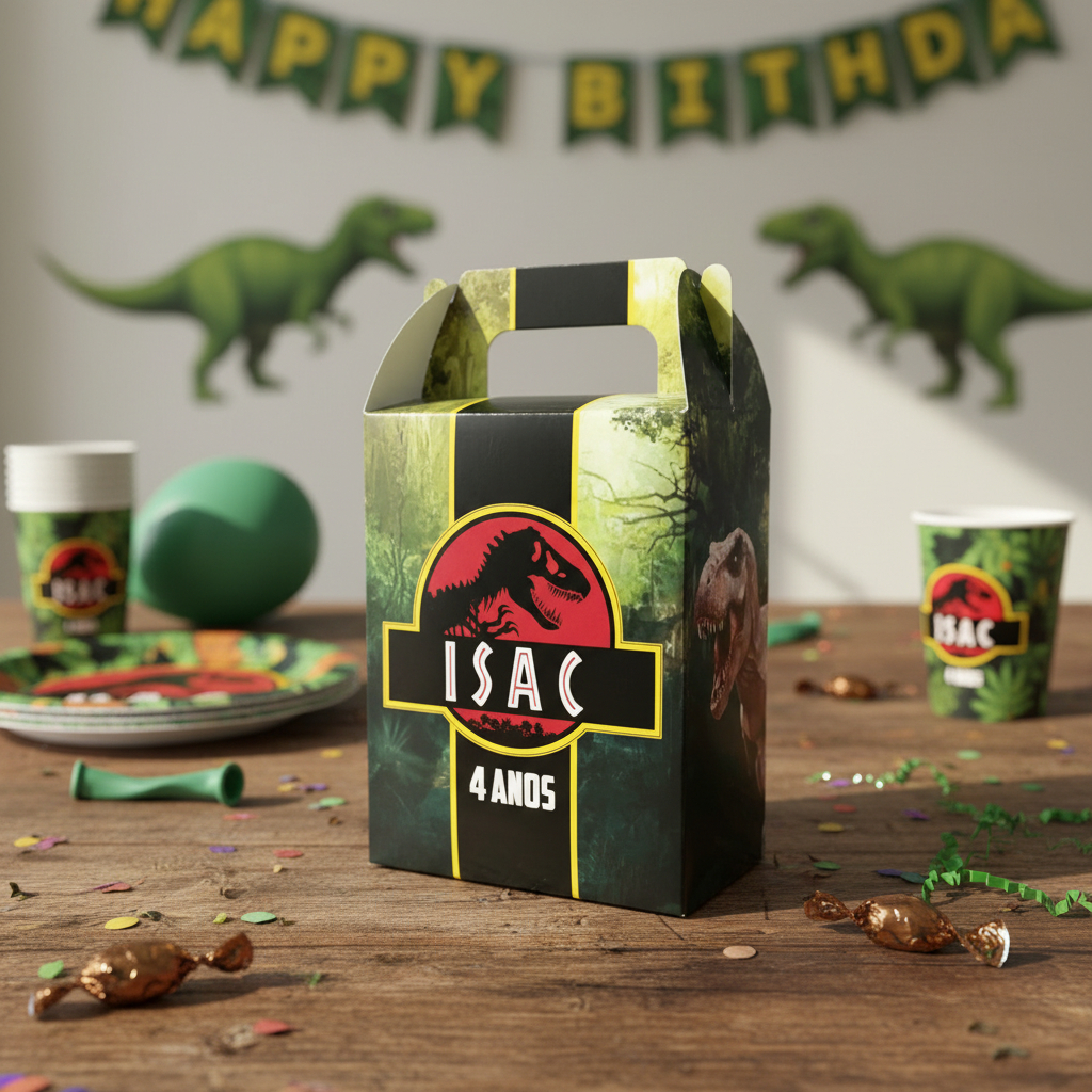 30 Caixinhas Surpresa Personalizadas - DINOSSAUROS