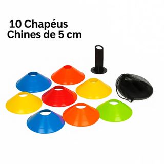 Kit 10 Chapéu Chinês Cone Demarcação Treino Funcional Agilidade Esporte JustGoFit em Oferta na Shopee