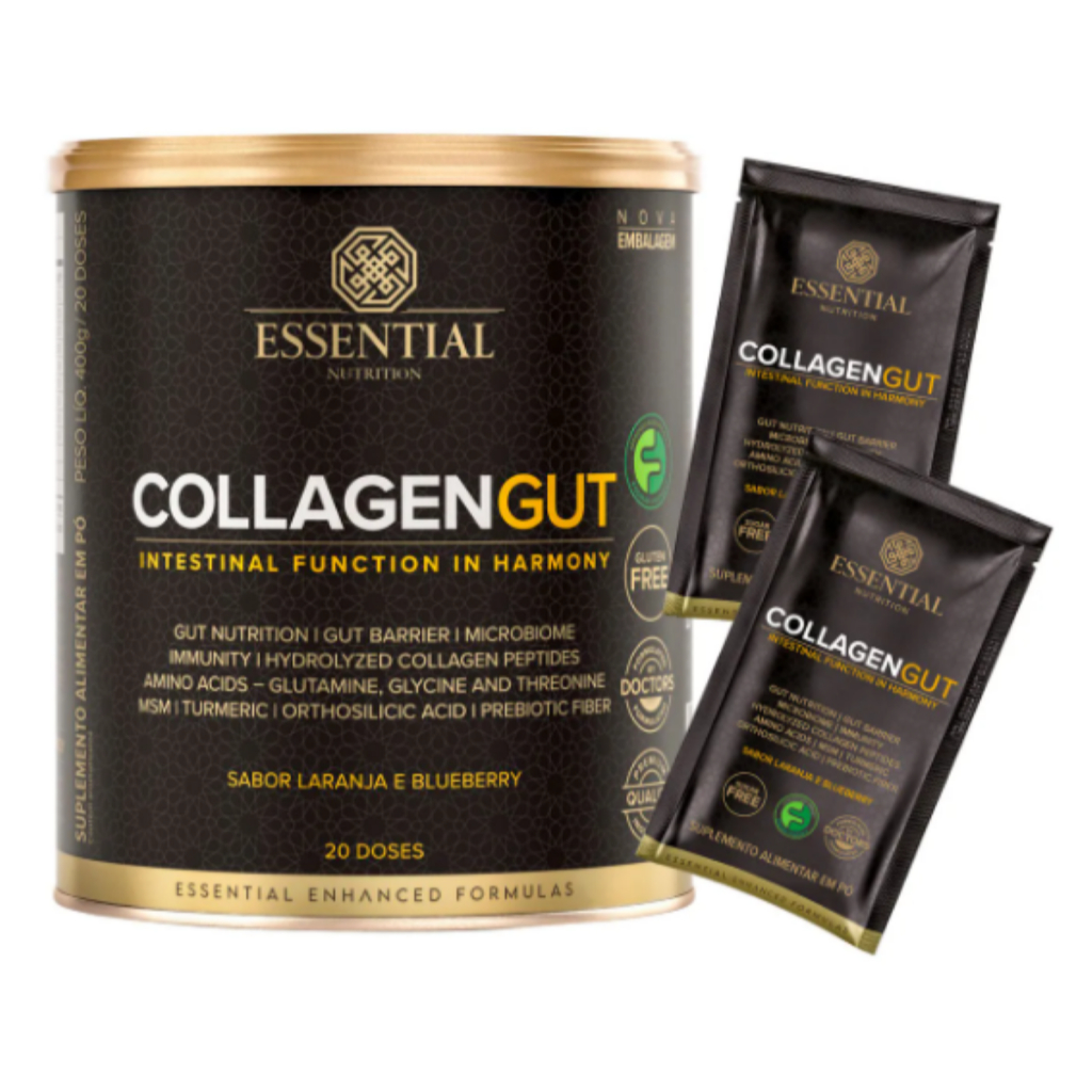 Collagen Gut C/ Glutamina Zinco Msm Essential Nutrition 400g