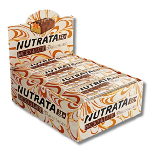 Barras de Proteína Nutrata 45g Bacio Di Latte - Caramelo Salgado 12 unidades em Oferta na Shopee