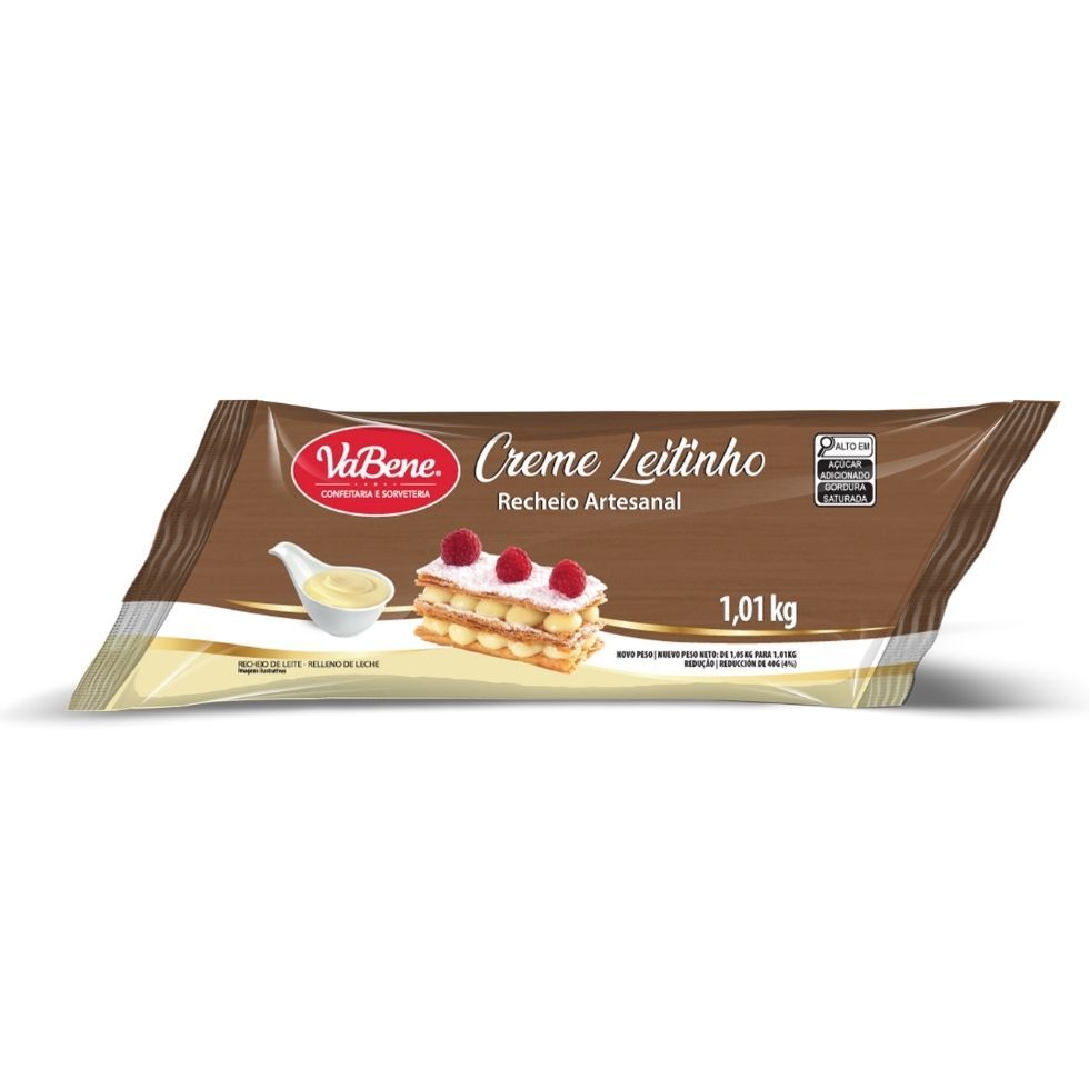 Recheio Artesanal Creme Leitinho 1,01Kg Vabene em Oferta na Shopee