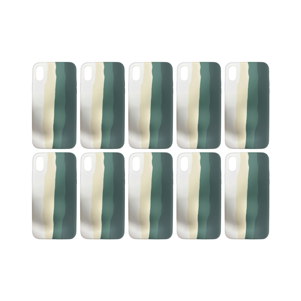 Kit 10 Capinha Colorida Sortidas Silicone Para Iphone X Xs Colorido Aleatório