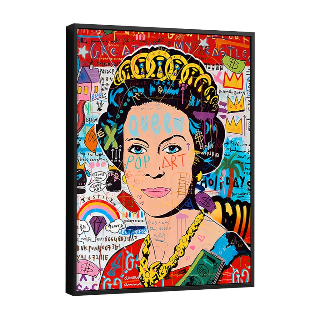 Quadro Rainha Elizabeth Pop Art