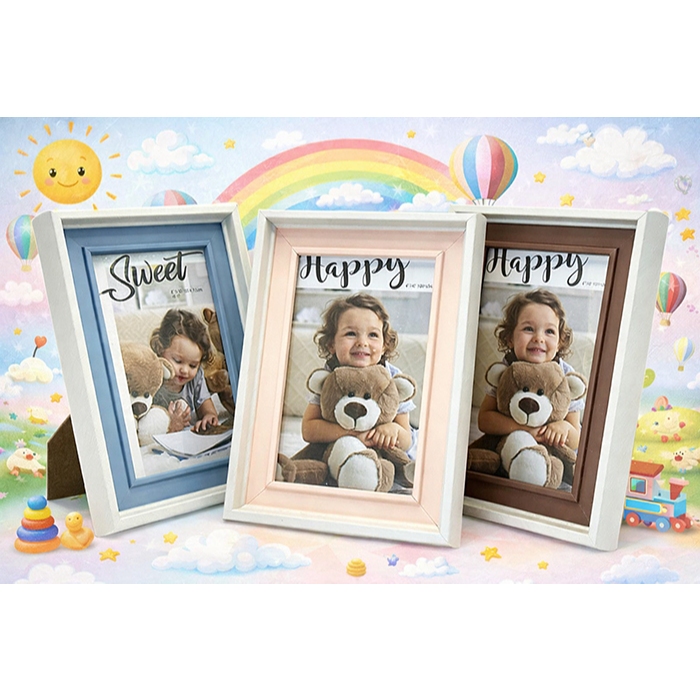 Porta-Retrato Infantil Decorativo 10x15 ou 15x20cm – Ideal para Quarto de Bebê em Oferta na Shopee