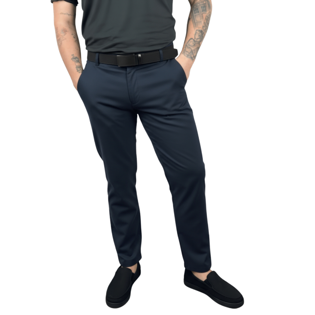 Calca Linho Masculino Slim Fit Fresca Casual Social Leve Premium Elegante Cinza Texturizada